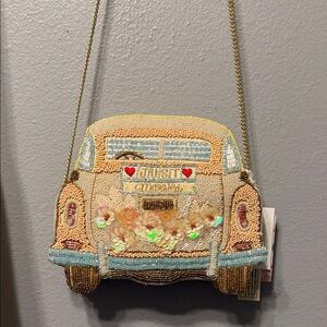 Viral Just Married Charming Beaded Car Crossbody Bag